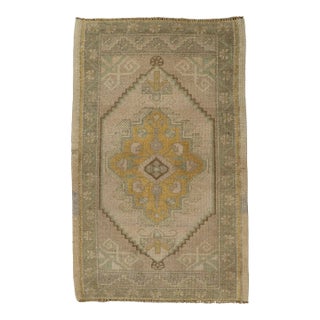 Turkish Mini Rug Oriental Hand Knotted Vintage Rug 1'9" x 2'9" #21027 For Sale