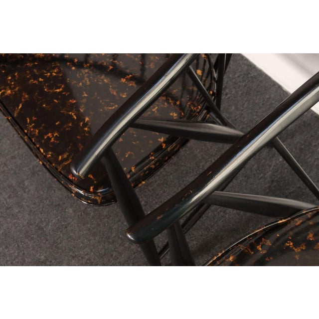 Pair of Swedish Modern Ebonized Beechwood Sunfeather Arm Chairs by Sonna Rosen For Sale - Image 10 of 18