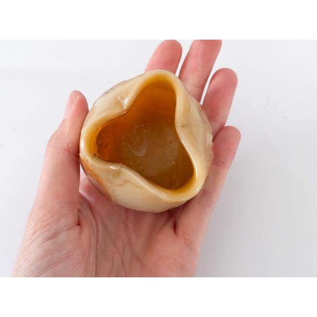 Beige Small Art Nouveau Glass Vase with Strawberries from Legras, 1900s For Sale - Image 8 of 9