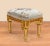 Vintage Beautiful Real solid wood real gold leaf footstool width 14.5 , depth 9.8 and height 12.9 inches