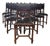 Set of 10 Antique French Renaissance Revival Chairs - Embossed Leather Chairs For Sale