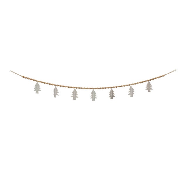 Add a cozy, rustic touch to your holiday decor with the Wood Beaded Wool Tree Garland Set. These charming garlands are...