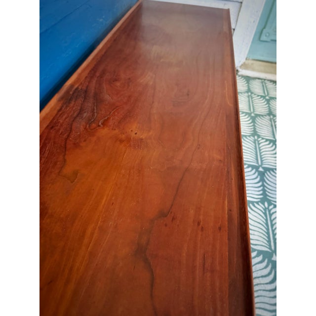 Wood Long Drexel Mid-Century Modern Walnut Bench Coffee Table | Danish Modern Entry Bench For Sale - Image 7 of 12