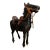 Early 20th Century Large Black Lacquer Japanese Model of a Horse With Saddle For Sale