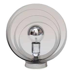 Vintage Italian Chrome Concentric Circle Armillary Table Lamp or Wall Sconce