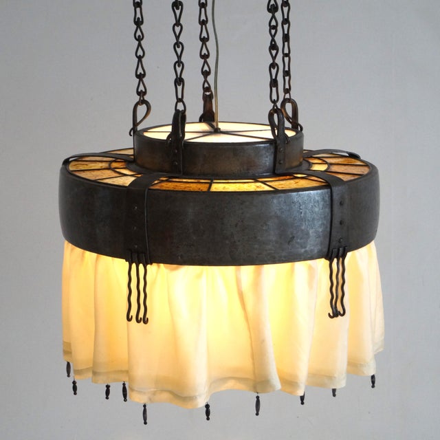 Dutch Art Deco Amsterdam School Pendant Light from Winkelman & Van Der Bijl, 1920s For Sale - Image 17 of 18