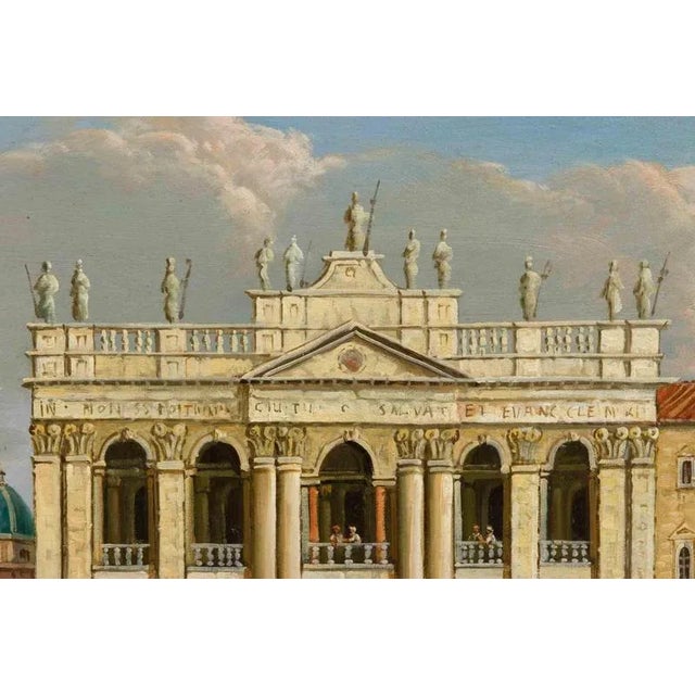 Ancient View of San Giovanni in Laterano, Painting, Early 20th Century For Sale - Image 4 of 8