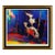 Late 20th Century Nicola SIMBARI Embossed Color Serigraph Large Signed Cheval Blanc Horse Artwork, Nicola Simbari For Sale