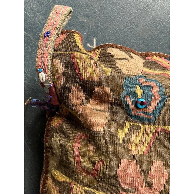 Vintage Boho Kilim Throw Pillow For Sale - Image 4 of 7