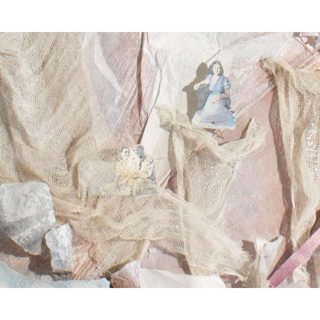 A 1980 mixed media assemblage, titled 1942 at 20, by the artist Nancy Hathaway (American; 20th century). This three-...
