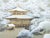 1960s Shōwa Era Japanese Silk Byobu Screen "Mountain Landscape in Winter" For Sale - Image 13 of 18