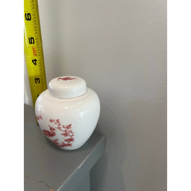 1980s Miniature Spode Ginger Jar Red Transferware For Sale - Image 5 of 8