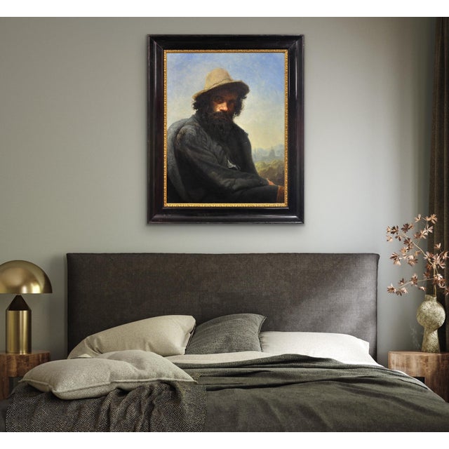Albin Mattenheimer, Self-Portrait, 1875, Oil on Canvas, Framed For Sale - Image 10 of 18