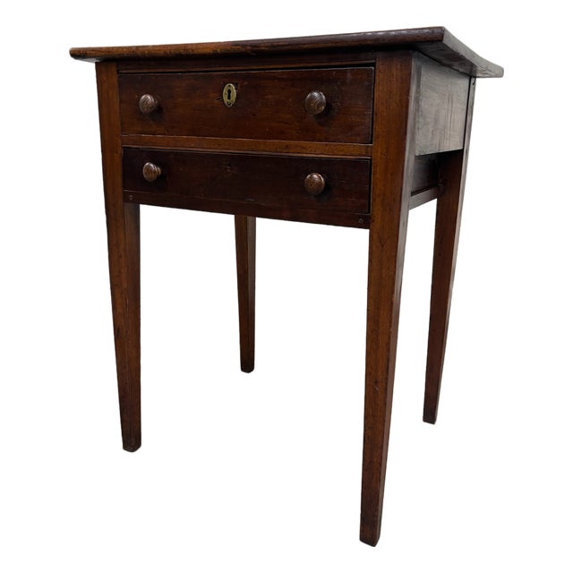 Antique Primitive Work Table Sewing Stand Desk For Sale