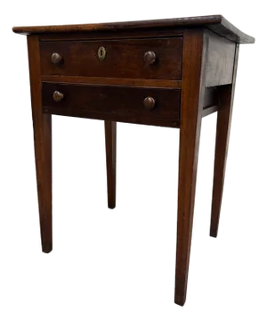 Antique Primitive Work Table Sewing Stand Desk