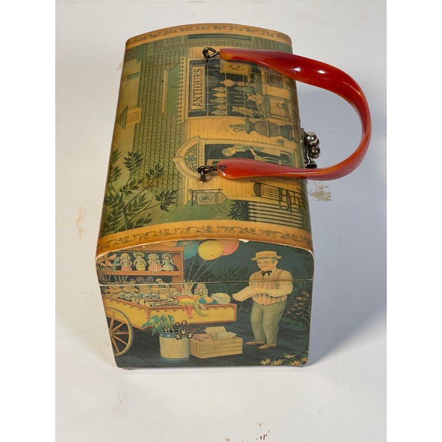 Billie Ross of Palm Beaches antique box bag with lucite handle.