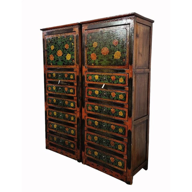 Late 19th Century Tibetan Chest With 6 Drawers For Sale - Image 10 of 13