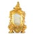 A beautiful gilded and carved wooden tabletop mirror crafted in the Rococo style. Its standout feature is a decorative...