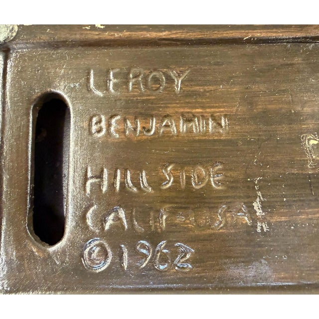 1962 LeRoy Benjamin Hillside California MCM Ceramic Cigarette Box Signed For Sale - Image 9 of 9