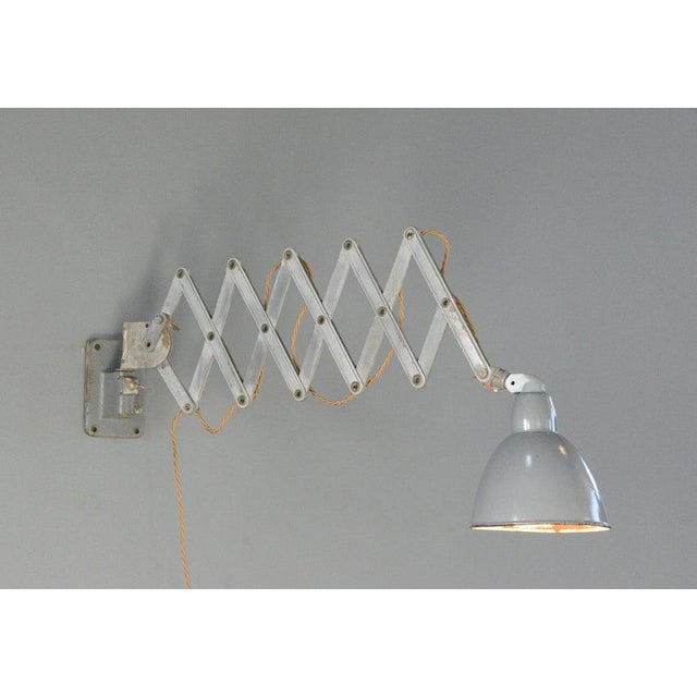 Plastic Industrial Wall Mounted Scissor Lamp from Siemens For Sale - Image 7 of 10
