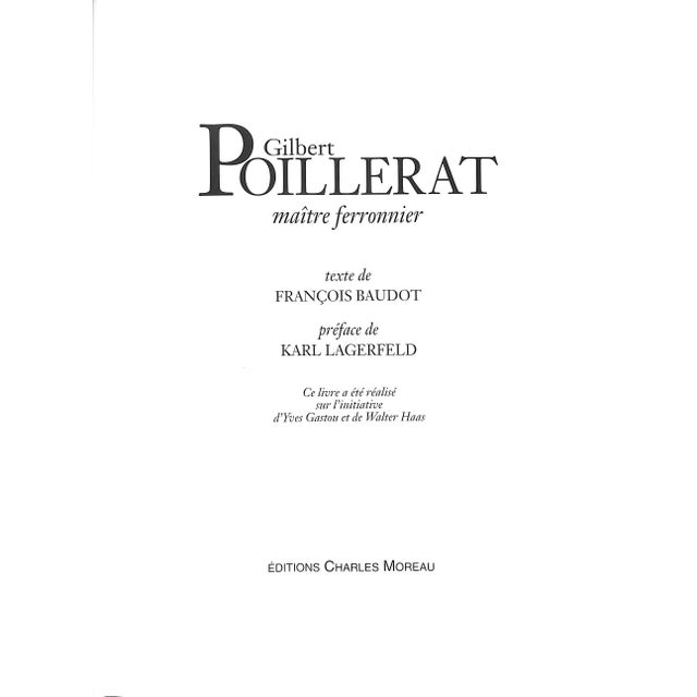 BAUDOT, Francois [texte de] [335] pp. Editions Charles Moreau 1998 12 1/2" x 9 3/8" French ironworker and designer Gilbert...