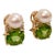 Christina Addison 18kt Medium Gum Drop™ Earrings With Pearls, Peridot and Diamonds For Sale