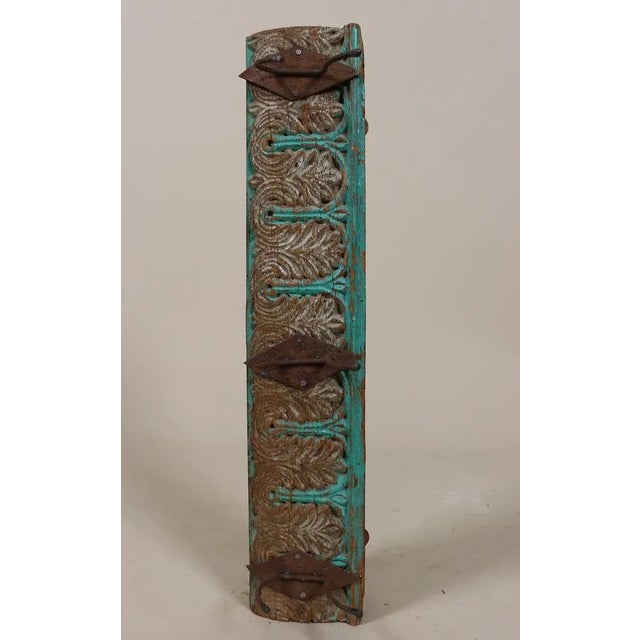 Antique Wood Handcarved Wall Coat Rack, 1890s For Sale - Image 6 of 13
