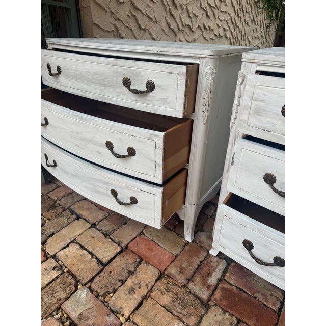 Distressed White French Chests - A Pair For Sale - Image 12 of 12