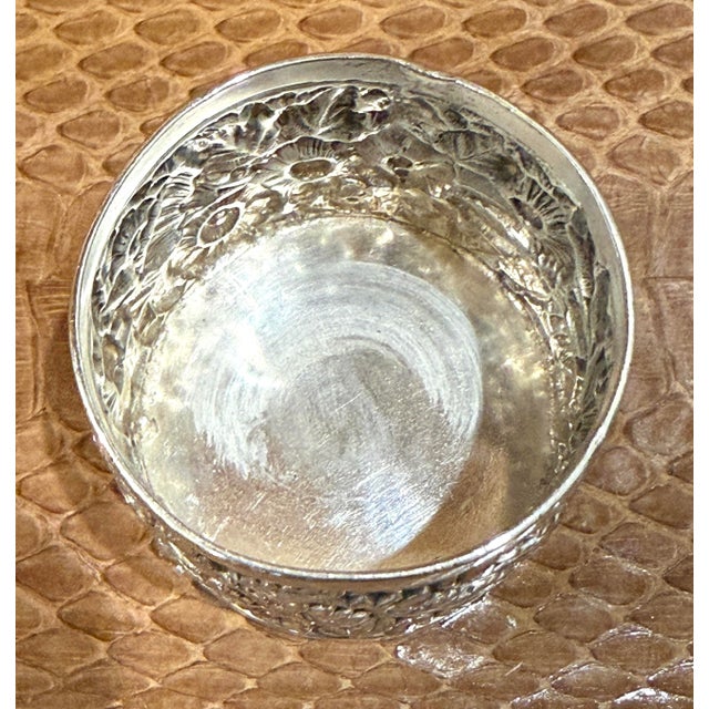 Late 19th Century Tiffany & Co 19th C Silver Repousse Match Holder For Sale - Image 5 of 9
