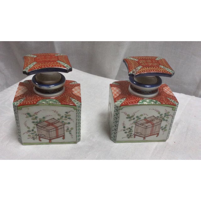 Japanese Porcelain Tea Caddies A Pair Chairish