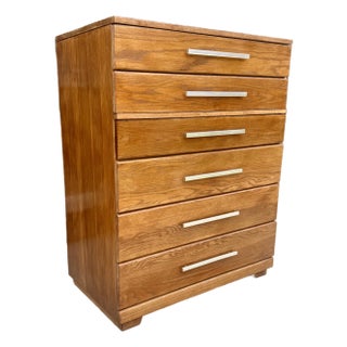 Vintage Raymond Loewy for Mengel Oak Chest of Drawers For Sale