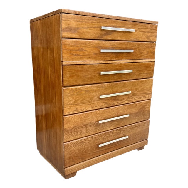Vintage Raymond Loewy for Mengel Oak Chest of Drawers For Sale