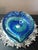 Mid-Century Modern Signed Adam Jablonski Poland Swirl Heart Shaped Art Glass Bowl For Sale - Image 3 of 7