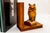 Wood Carved Owl Motive Lime Wood Bookends, Vienna, 1960s, Set of 2 For Sale - Image 7 of 18