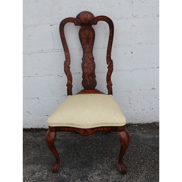 French Italian Inlay and Bronze Accent Desk and Chair 6340 For Sale - Image 18 of 18