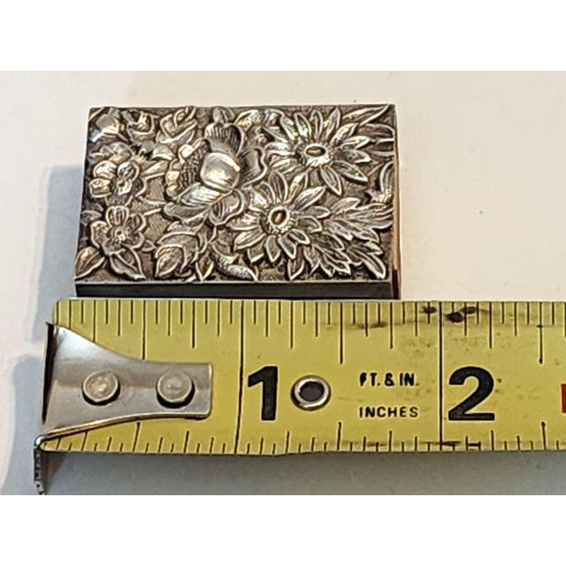 1930s Set of 2 S. Kirk & Son Repousse Floral 90f Sterling Silver Match Box Safe No Monos For Sale In New York - Image 6 of 7