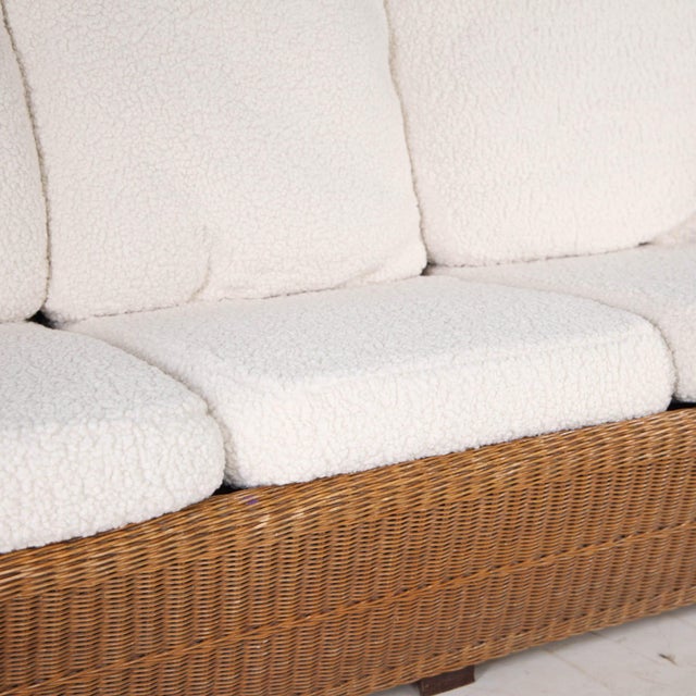 Vintage Wicker Lounge Set, 1970s, Set of 3 For Sale - Image 3 of 18