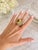 1980s Zorad Italian 18k Gold Citrine & Multi-Color Sapphire Statement Ring, Size 7.5 For Sale - Image 16 of 17