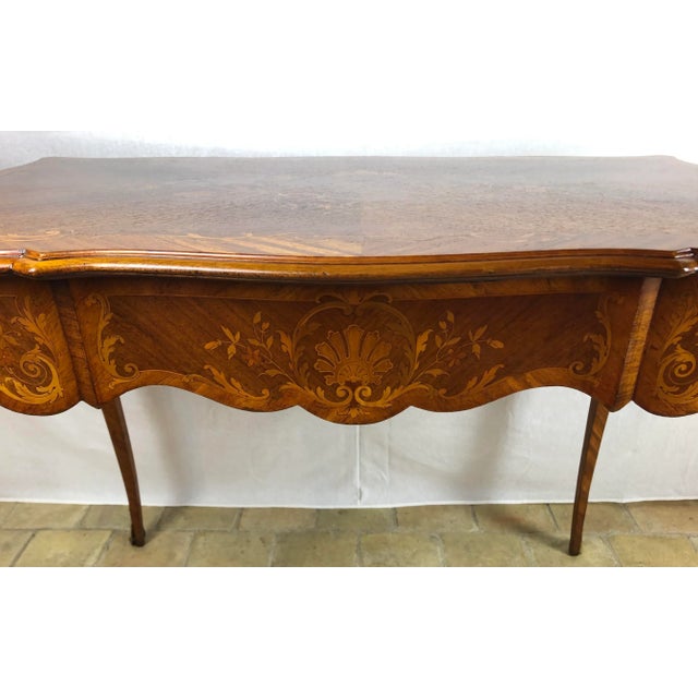Late 19th Century French Louis XV Style Bureau Plat or Antique French Writing Desk For Sale - Image 4 of 10