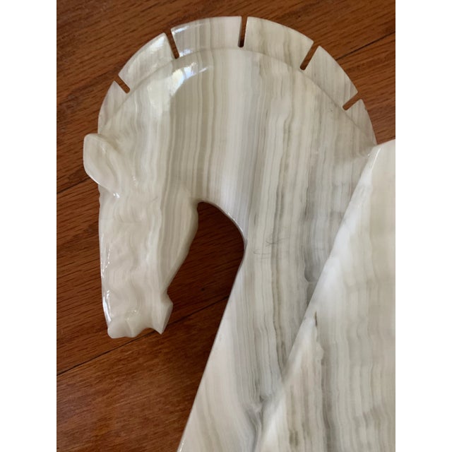 Late 19th Century Antique Onyx Horse Head Bookends - a Pair For Sale - Image 5 of 9
