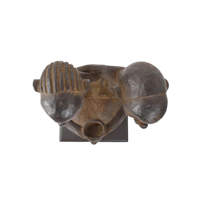 Dark Gray Early 20th Century Yaka Wood Figures on Custom Base For Sale - Image 8 of 8