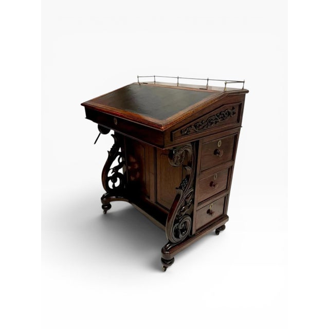 Victorian 19th Century Victorian Mahogany Davenport Desk For Sale - Image 3 of 14