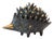 Hedgehog Ashtrays in Green Patinated Brass attributed to Walter Bosse, C. 1950s, Set of 6 For Sale