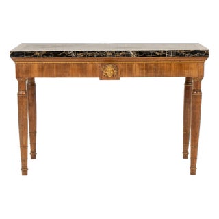 Italian Walnut Console Table, 19th Century For Sale