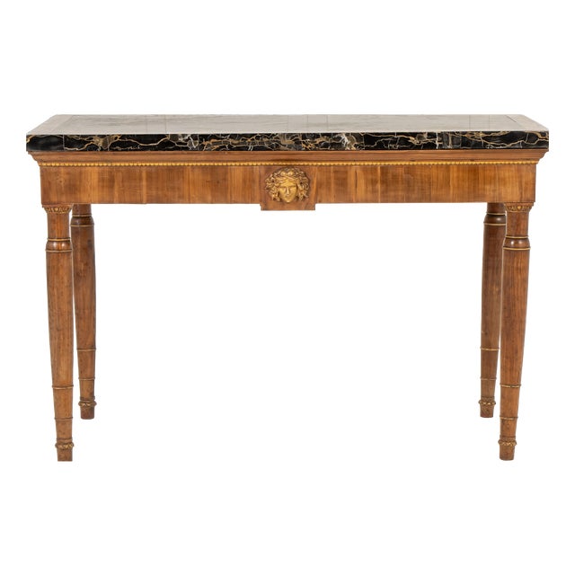 Italian Walnut Console Table, 19th Century For Sale