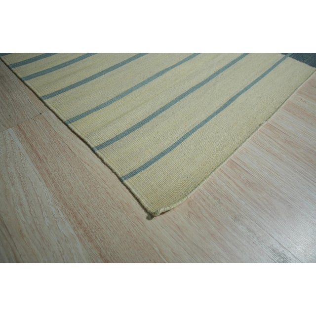 6x9 Majestic Laine Multicolor Stripe Modern Flatweave Wool Carpet Rug For Sale In New York - Image 6 of 11