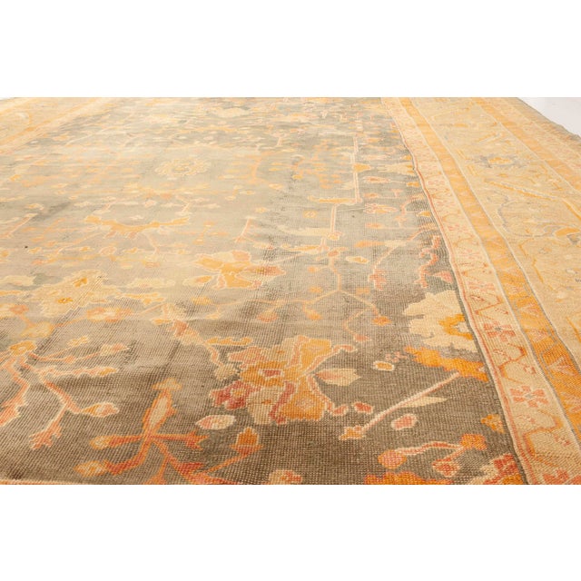 1930s Turkish Oushak Rug For Sale - Image 4 of 6