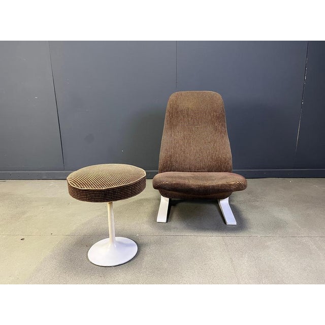 Set of Concorde F784 Chair and Ottoman by Pierre Paulin for Artifort, 1970s For Sale - Image 11 of 12