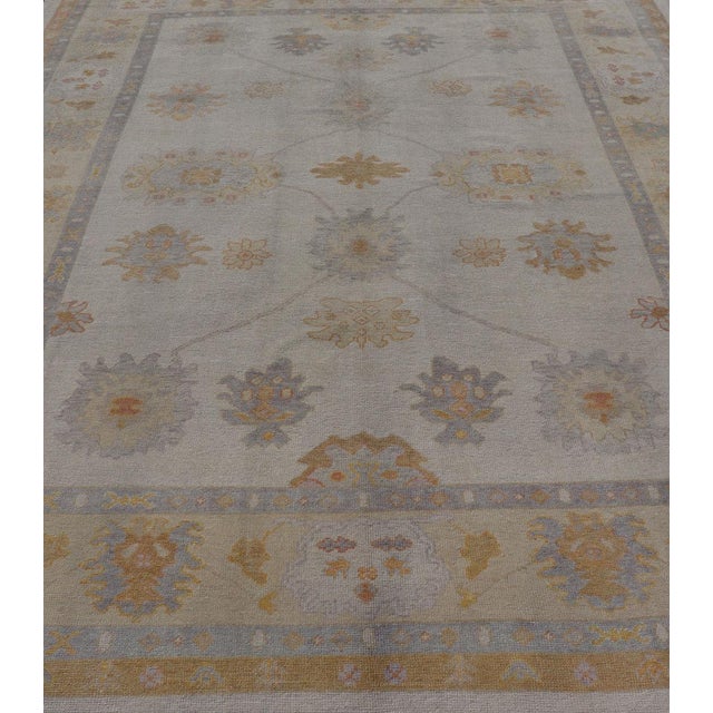 Turkish Oushak Rug in Neutrals by Keivan Woven Arts 10'6 X 14' For Sale In Atlanta - Image 6 of 15
