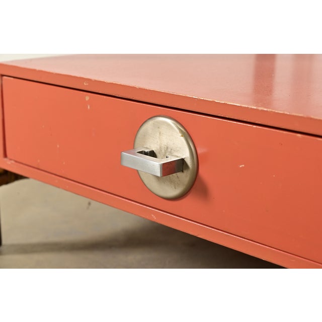 Brown John Wisner for Ficks Reed Mid-Century Hollywood Regency Bamboo Rattan Glass Top Side Table, 1950s For Sale - Image 8 of 14